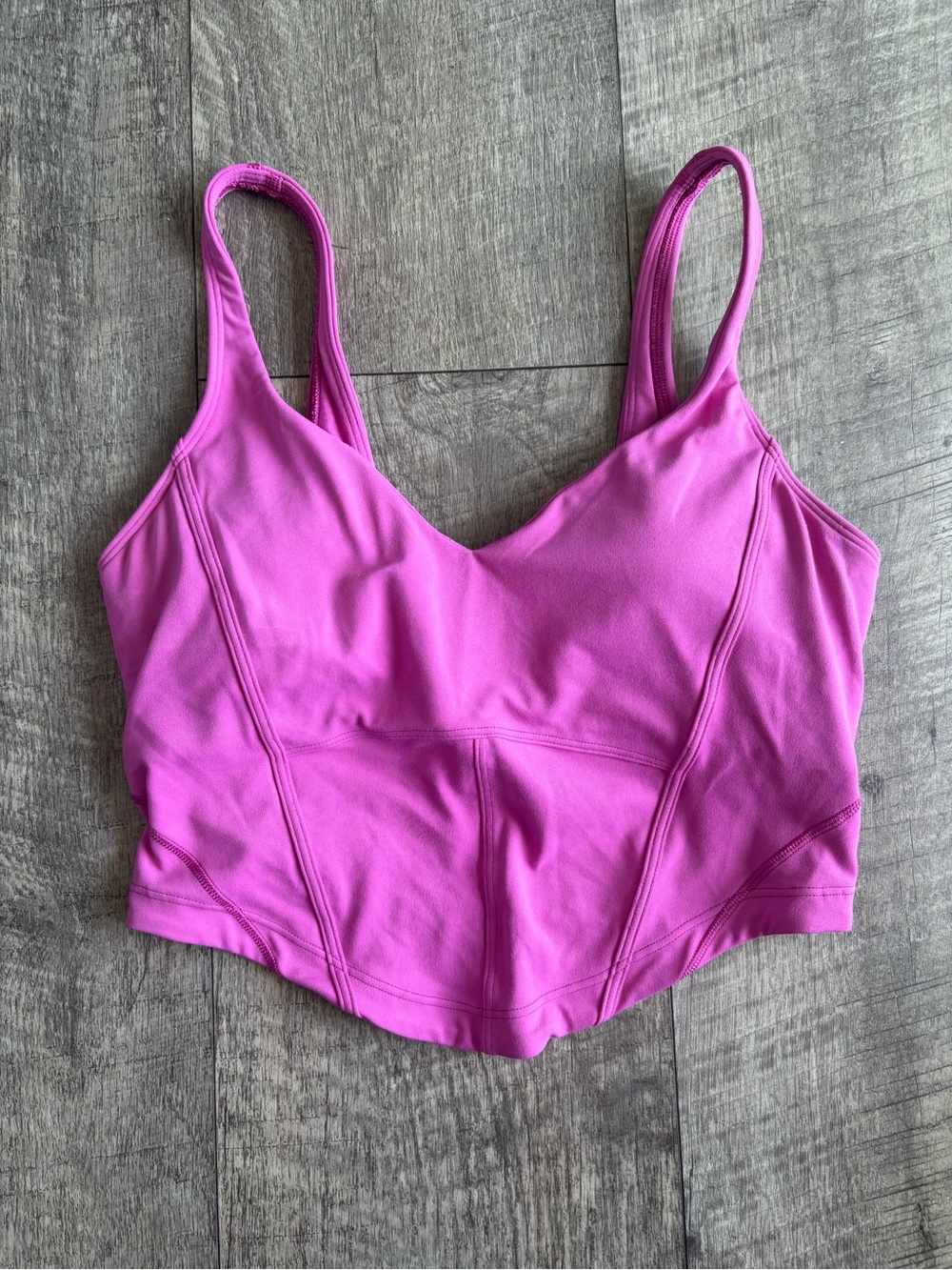 lululemon athletica Vibrant Pink Support Crop Top